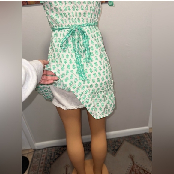 Green And White Floral Dress Size S - Picture 6 of 7